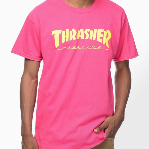 Pink thrasher t shirt sales